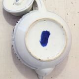 Antique white and blue Chinese porcelain teapot – floral decoration