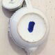 Antique white and blue Chinese porcelain teapot – floral decoration