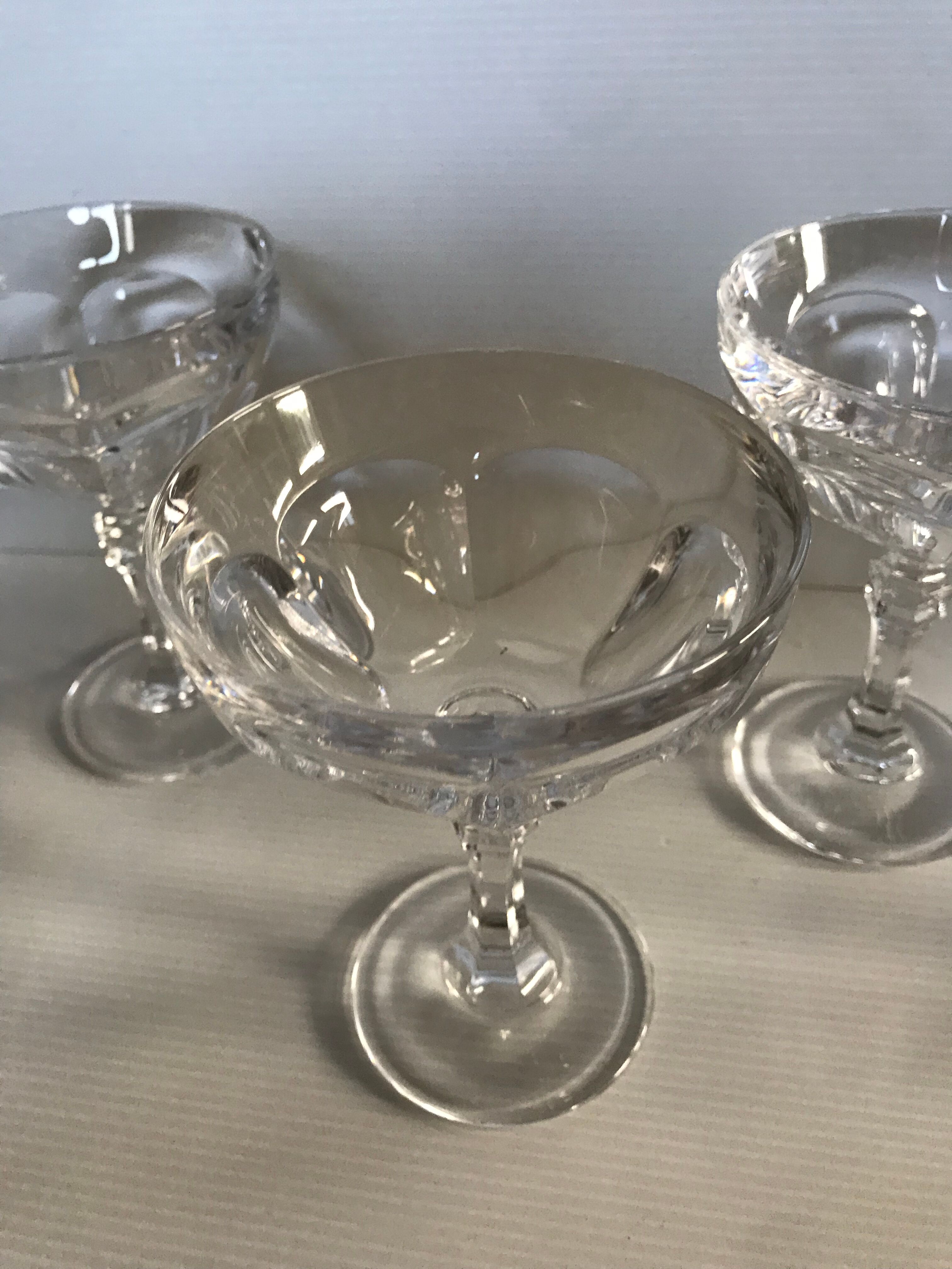 Crystal champagne glasses