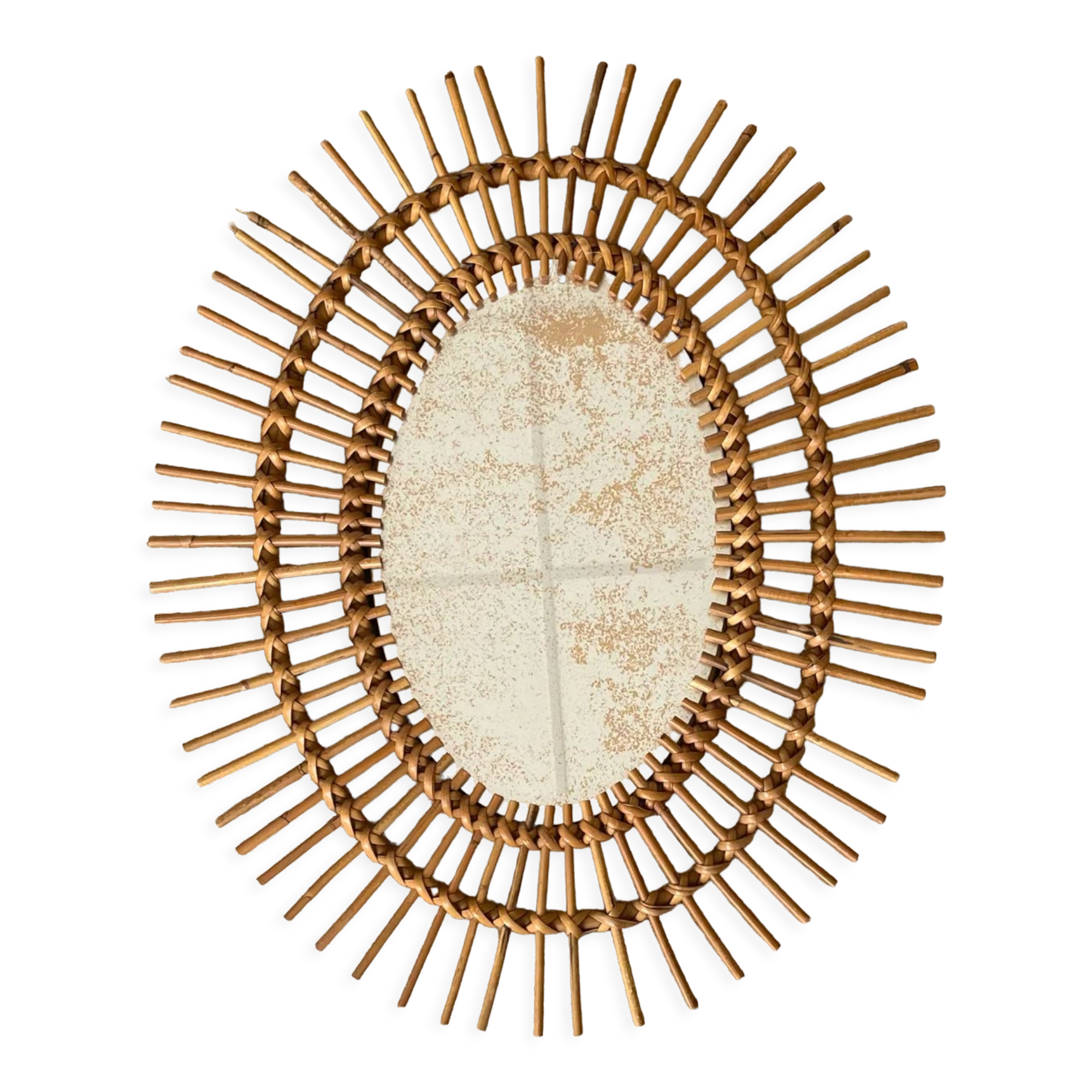 Rattan mirror 1960 48x60cm