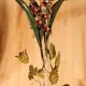 Antique iron chandelier with Art Nouveau floral decoration