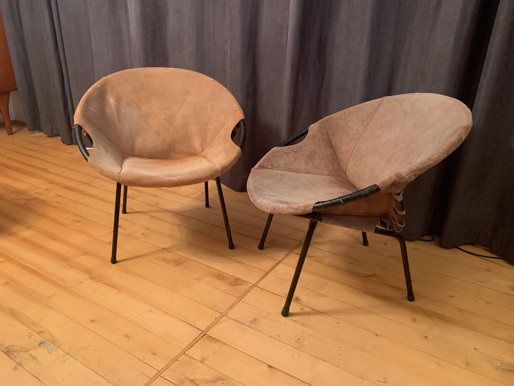 Pair of armchairs designed by Lusch Erzeugnis, Lusch & Co, Germany, 1960s