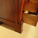 Antique solid walnut chest of drawers with scrolls