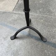 Large tripod candlestick in brutalist wrought iron, mid-century, 1960s.