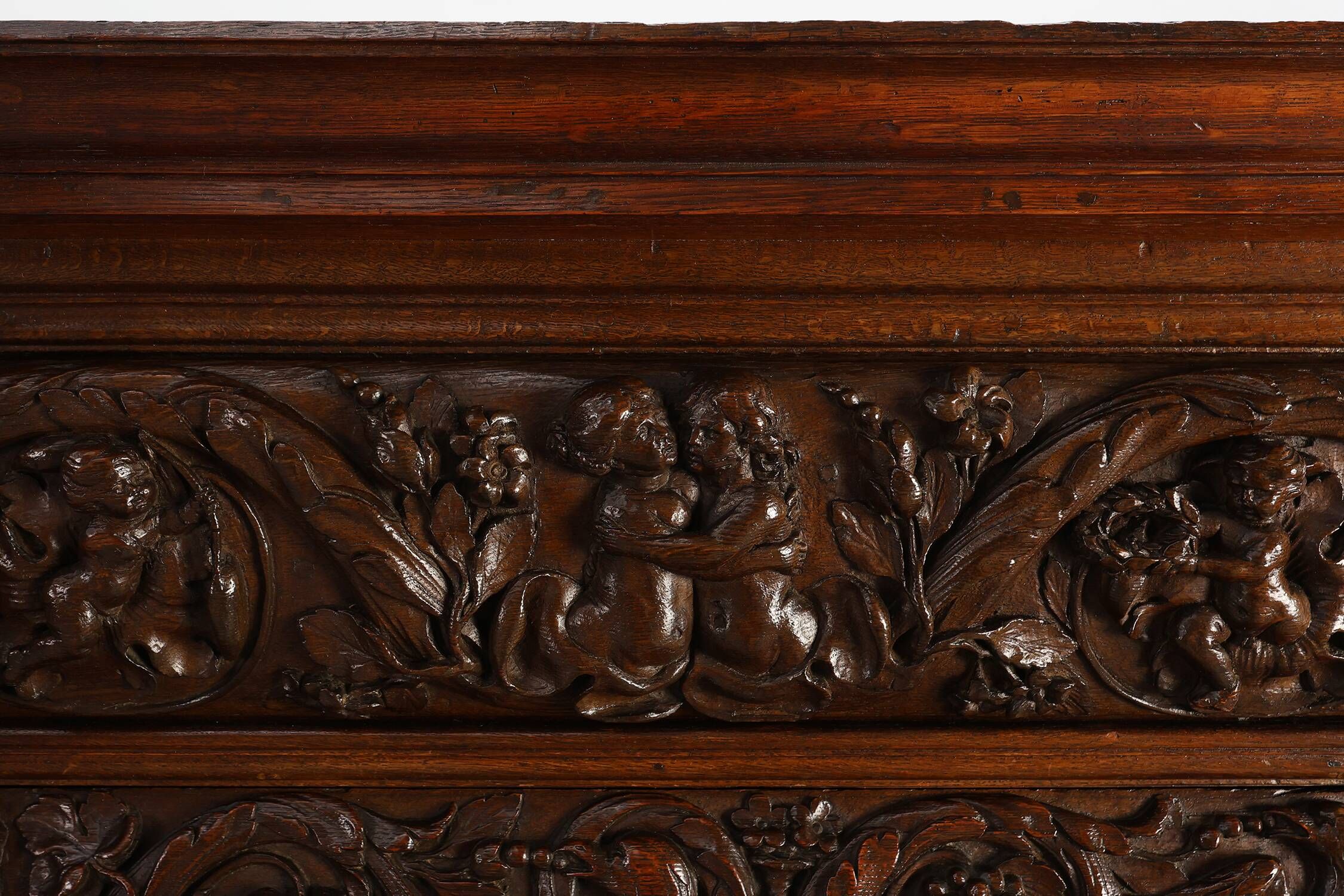 Flemish renaissance "beeldenkast" cabinet in oak wood Antwerp, ca. 1630