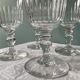 Set of 9 antique foot glasses in cut crystal