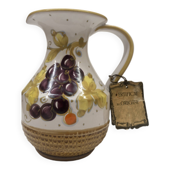 Fratelli Fanciullacci ceramic pitcher with grape decor