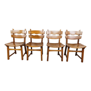 Chaises brutalistes vintage, ensemble