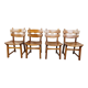 Vintage brutalist dining chairs, set of 4 - 1960s