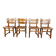 Vintage brutalist dining chairs, set of 4 - 1960s