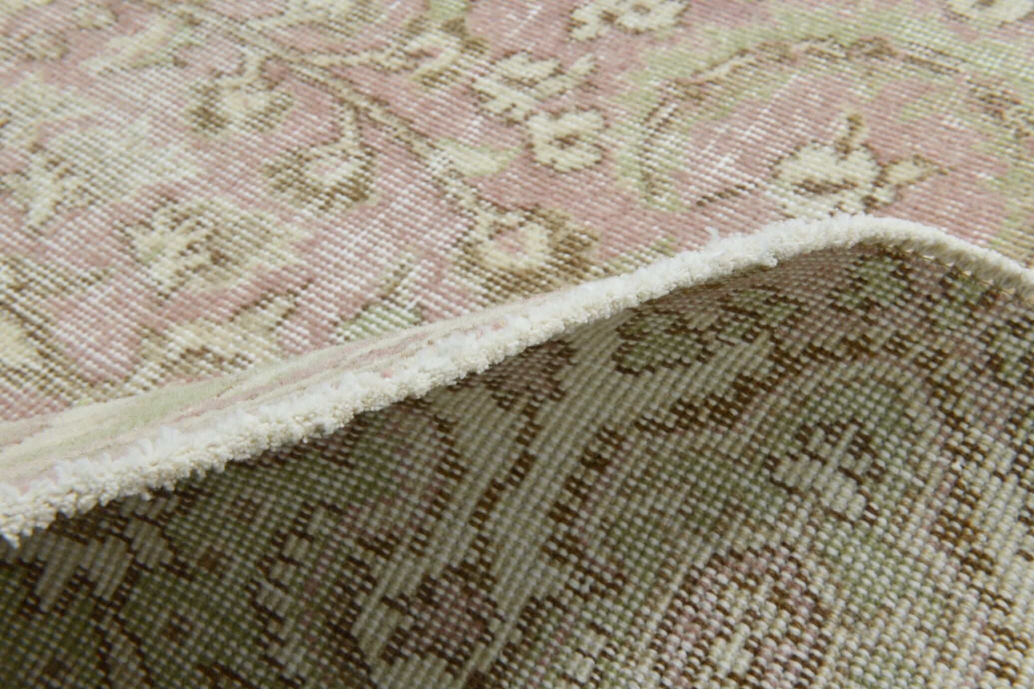 5x9 Light Red Green Vintage Area Rug, 160x274Cm SK 21509