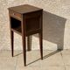 Solid oak bedside table and vintage compass legs