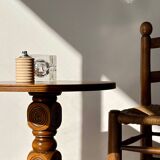 Solid wood side table
