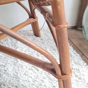 Paire de fauteuils en rotin vintage circa années 70