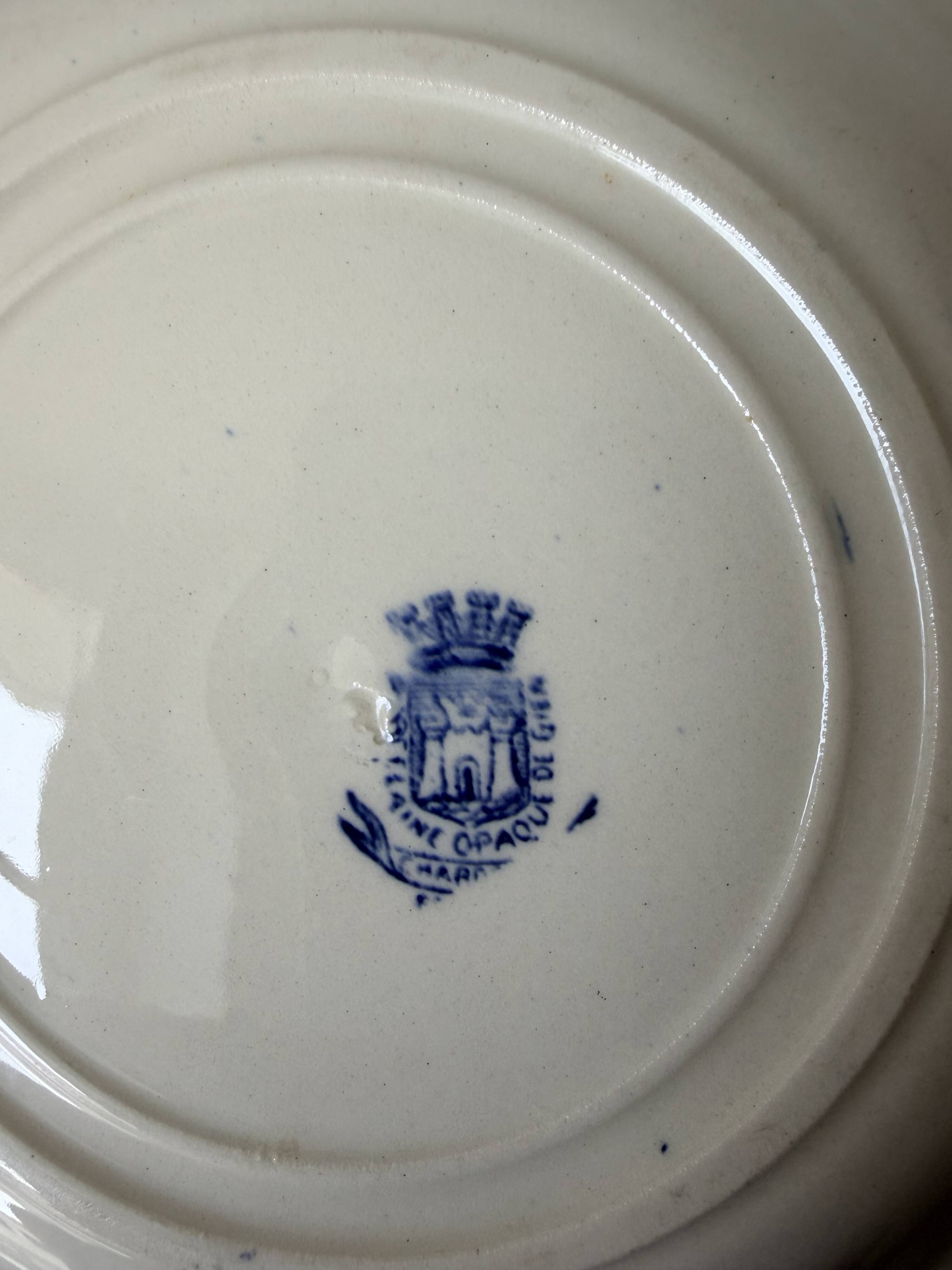4 assiettes creuses Gien Chardons 260359