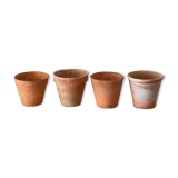 4 old terracotta pots height 12 cm