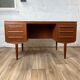 Vintage scandinavian double-sided teak desk by andreas pedersen, 60s