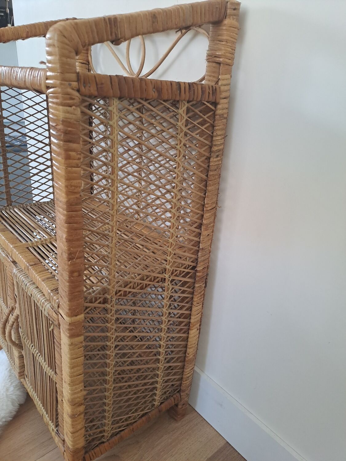 Rattan shelf/cabinet