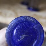 Daum bubble glass pitcher and its 4 glasses