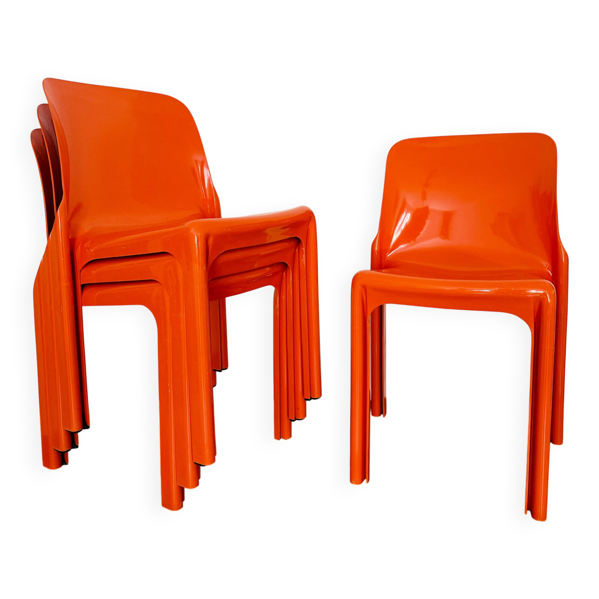 Set of 4 Selene Dining Chairs by Vico Magistretti for Artemide Milano