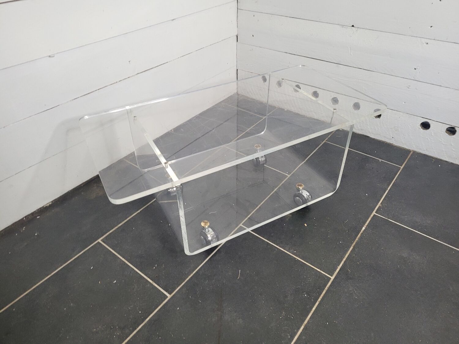 Plexiglas coffee table from the 70s