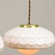 Mid-Century Italian Ceramic & Brass Pendant Lamps, Set of 2
