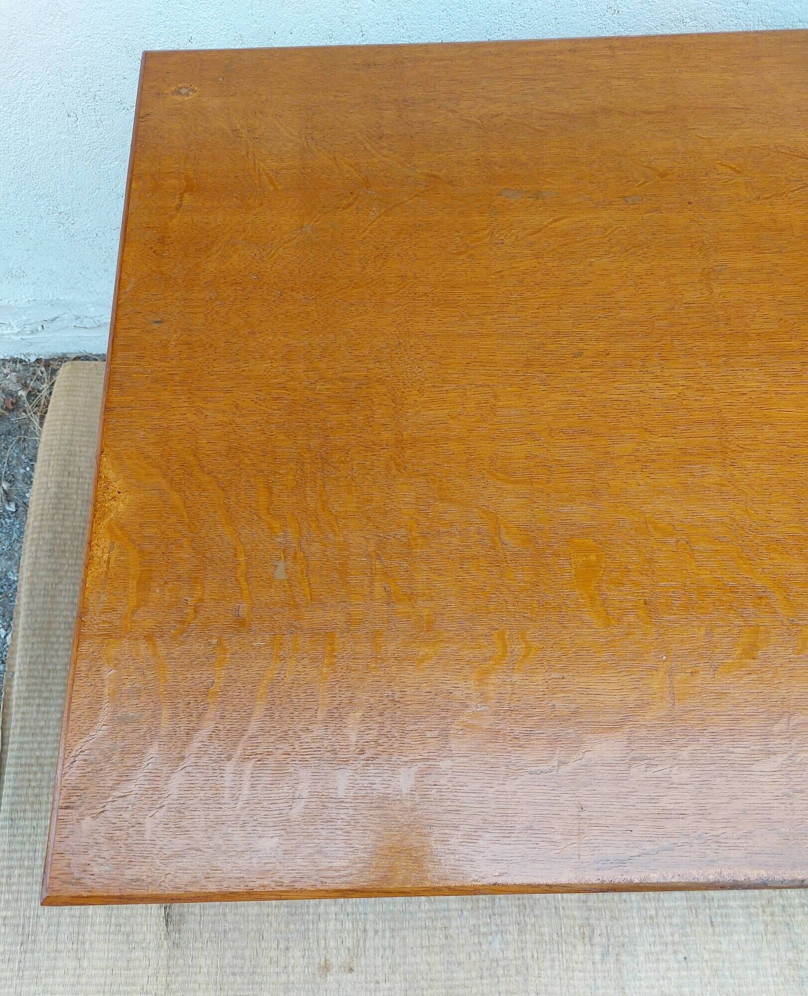 solid wood desk, 1970s