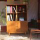 Vintage oak chest of drawers with vinyl storage, Year 1960. Ref Willy