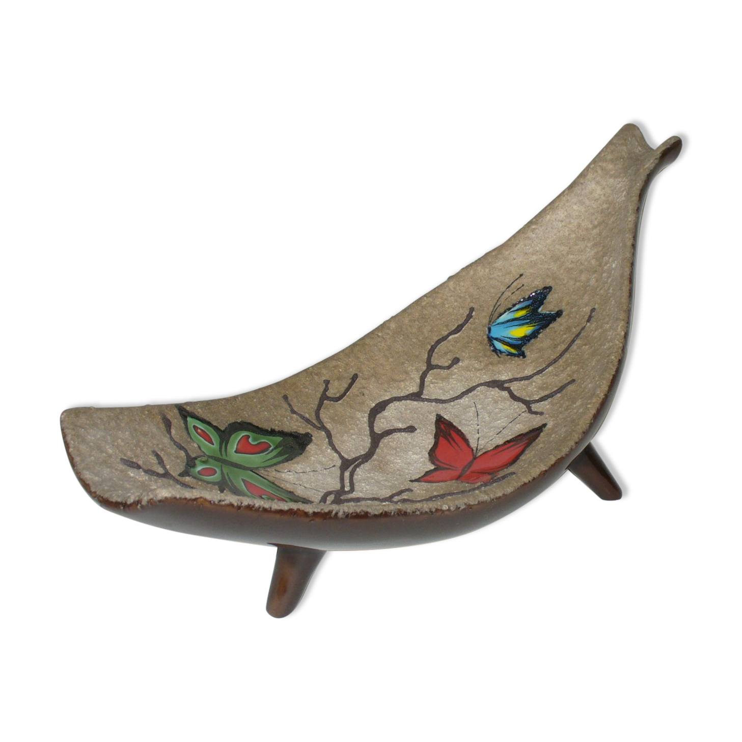 Butterfly fruit cup - Gabriel Fourmaintraux desvres