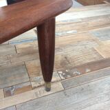 Scandinavian coffee table in teak and white marble