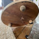 Vintage art deco floor lamp in turned wood