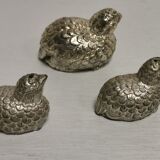 Vintage pepper salt shaker set in the shape of birds / quails dlg mauro manetti