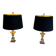 Pair of palm lamps in chrome and brass in the style of Maison Charles. Circa 1970.