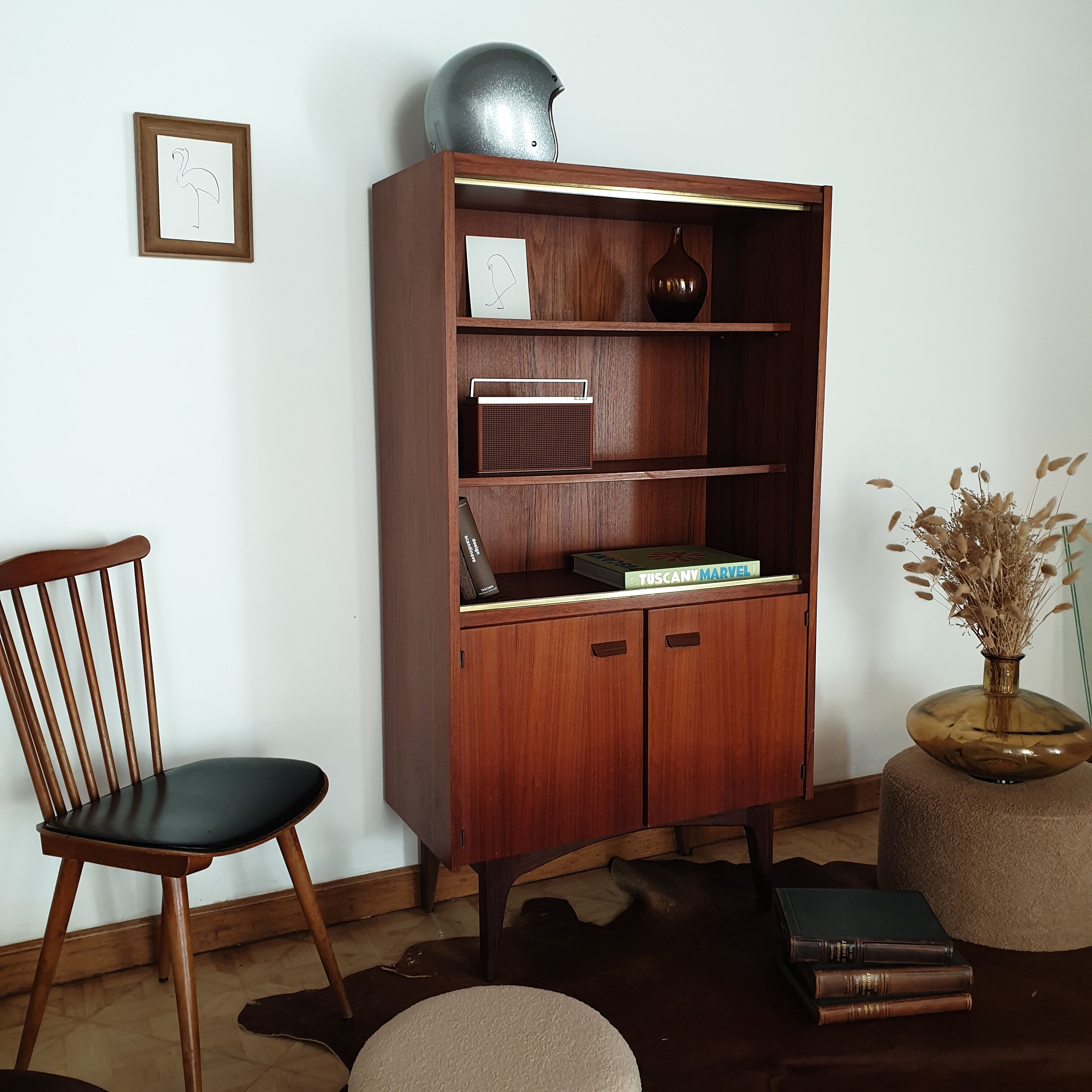 Vintage furniture library 60s teak