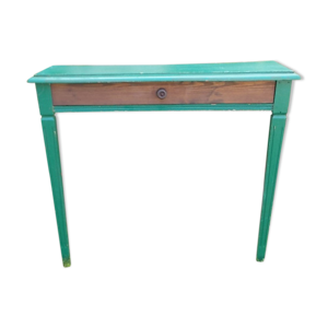 Console en bois verte