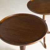 Pair of Mahogany side tables by Anton Kildeberg, Denmark 1960's