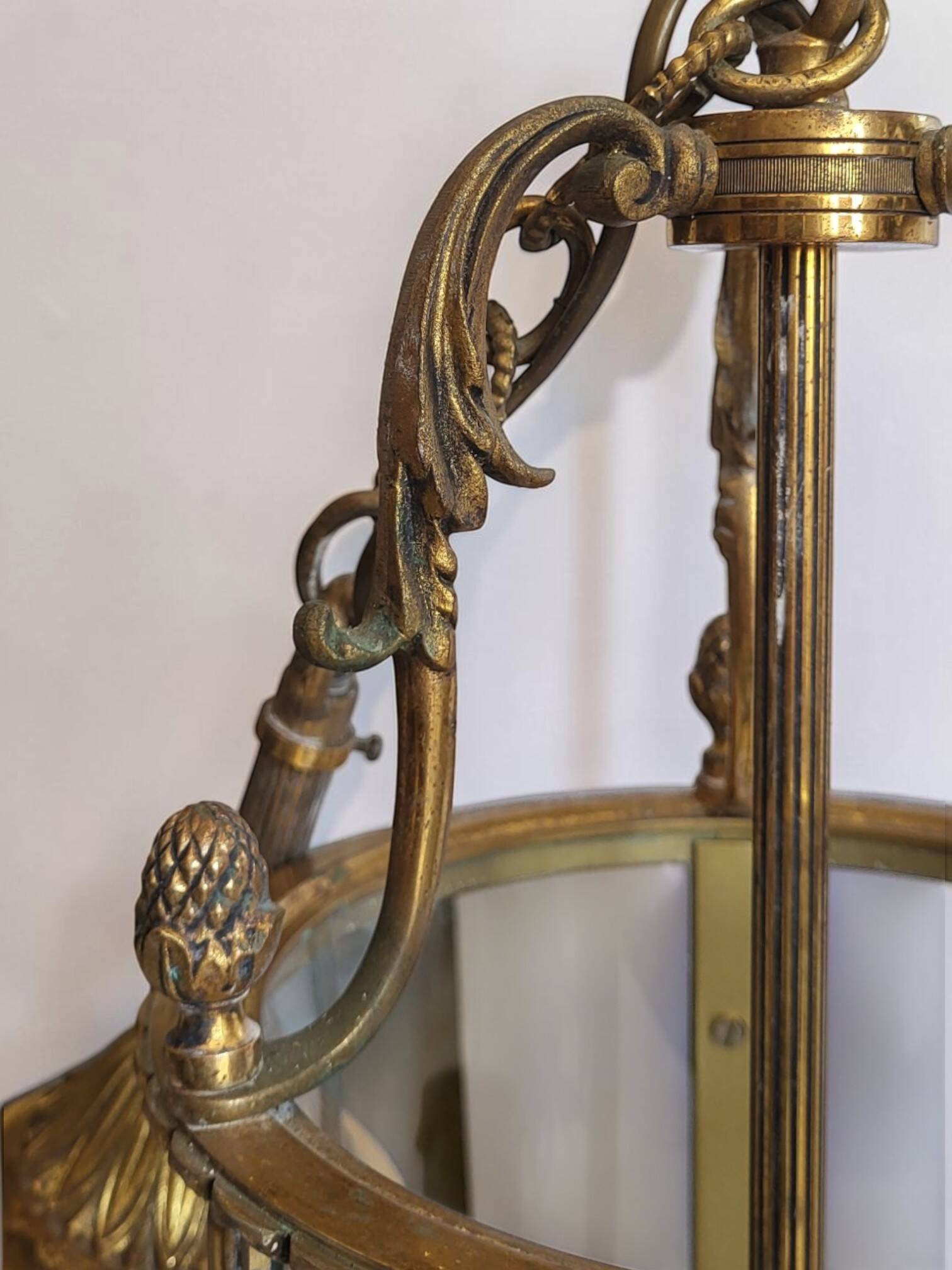Pair of bronze lanterns in Louis XVI style