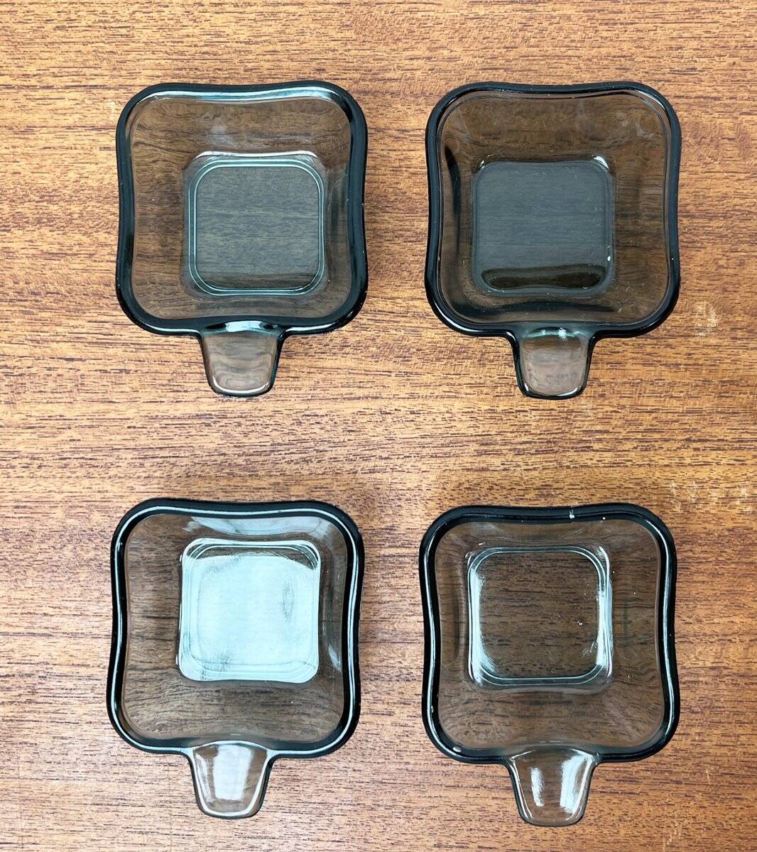 Stackable German ashtrays from the mid-century by Wilhelm Wagenfeld for WMF, 1960s, set of 5.