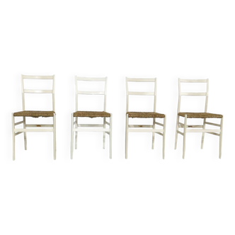 Set de 4 chaises Superleggera par Gio Ponti - 1950s