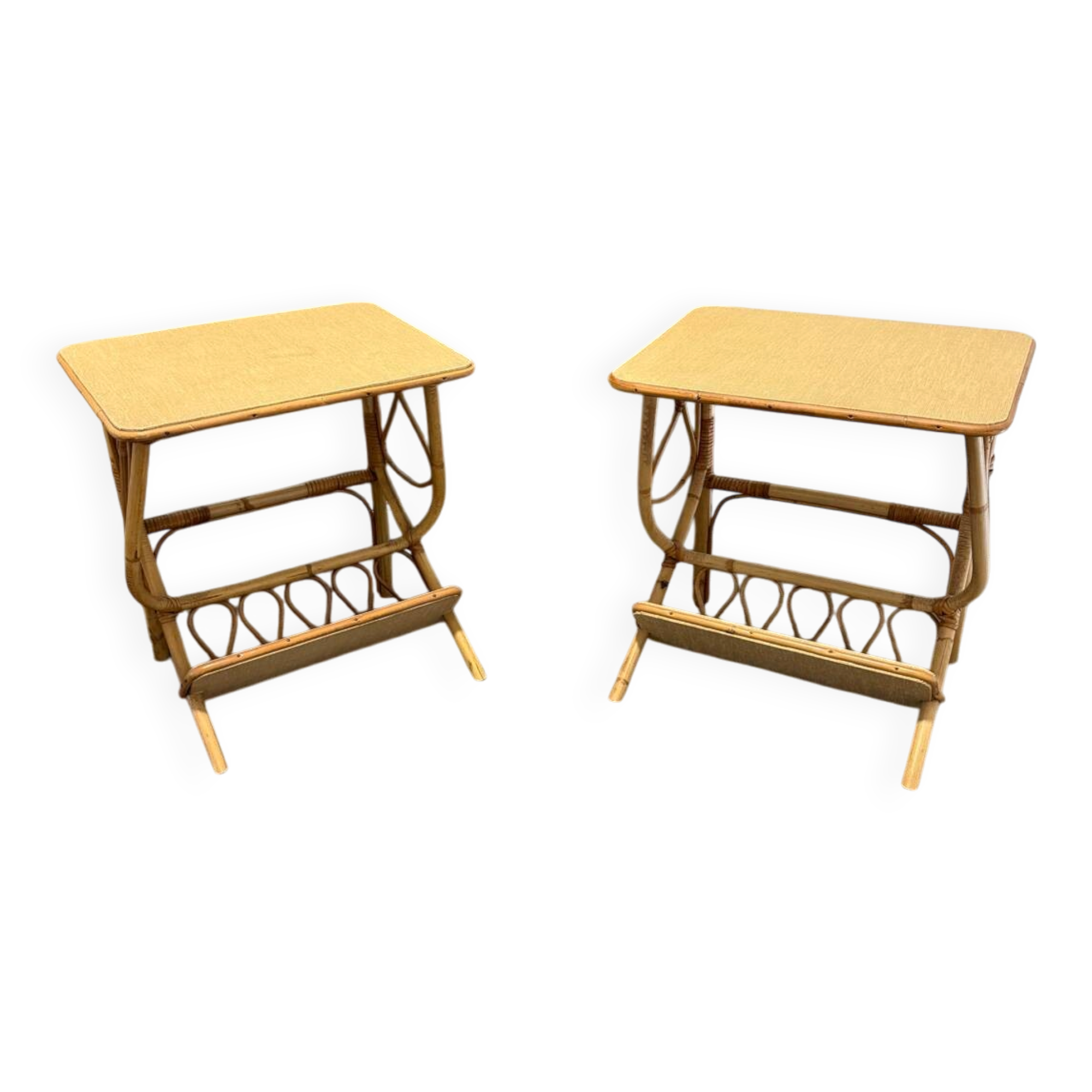 Rattan bedside table