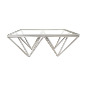 table basse métal blanc
