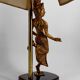Pair of Sculptural Lamps in Gilt Bronze, Thai Dancers, 20th Century