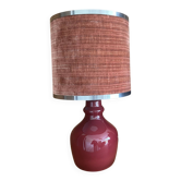 Lampe à poser/ de chevet en céramique bordeaux Mid century français