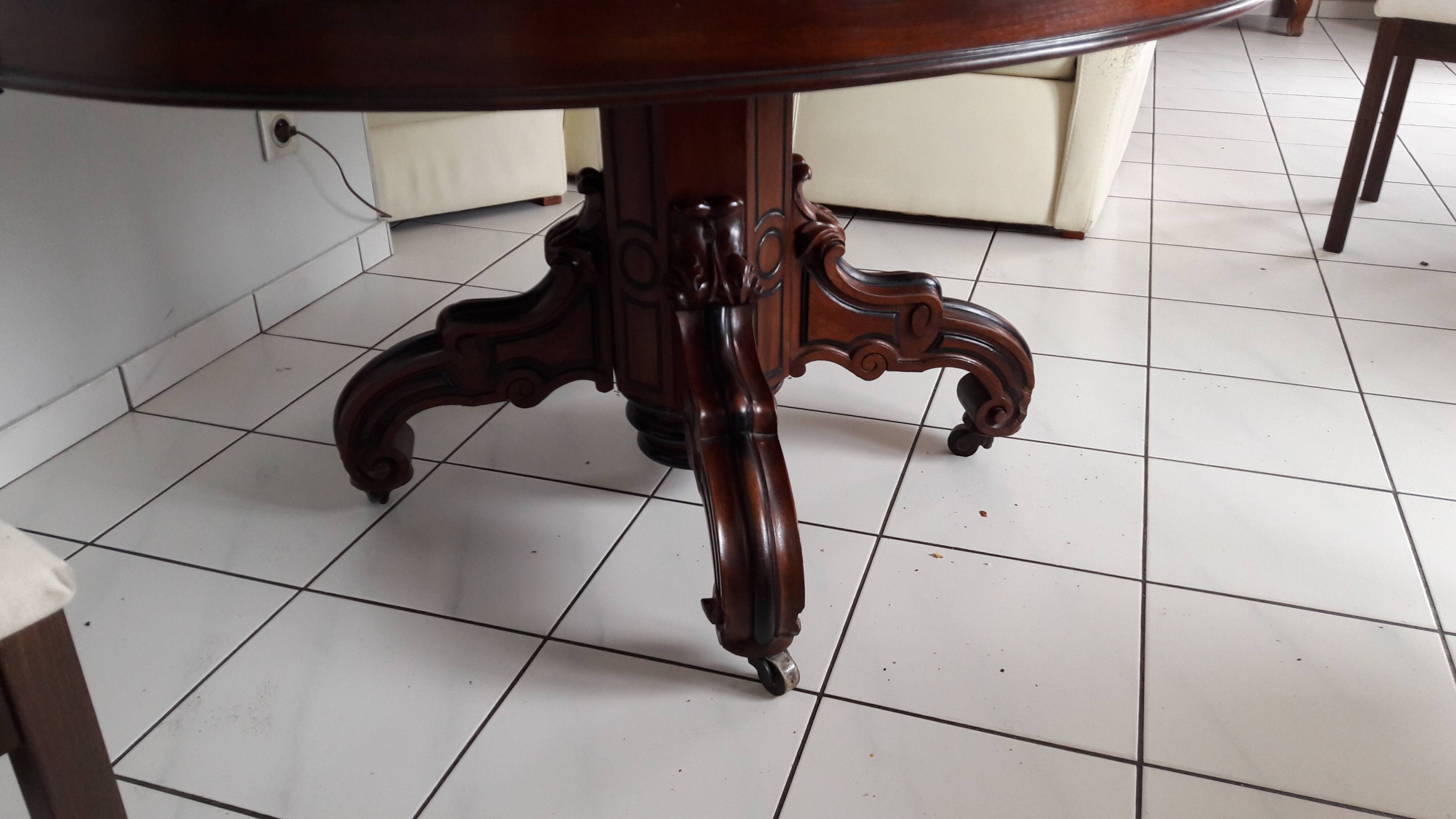 Large cherry wood dining table
