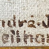 Painting "Snow landscape" by Veilhan Les Rousses (Jura)