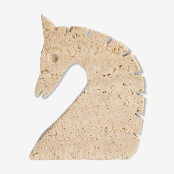 "Horse" in travertine by Fratelli Manelli for Marble Art Marta