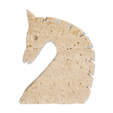 Serre-livre "Cheval" en travertin par Fratelli Manelli pour Marble Art Marta