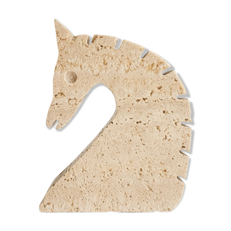 "Horse" in travertine by Fratelli Manelli for Marble Art Marta