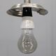 1930s Czechoslovak Art Deco chrome floor lamp with milk glass globe and table