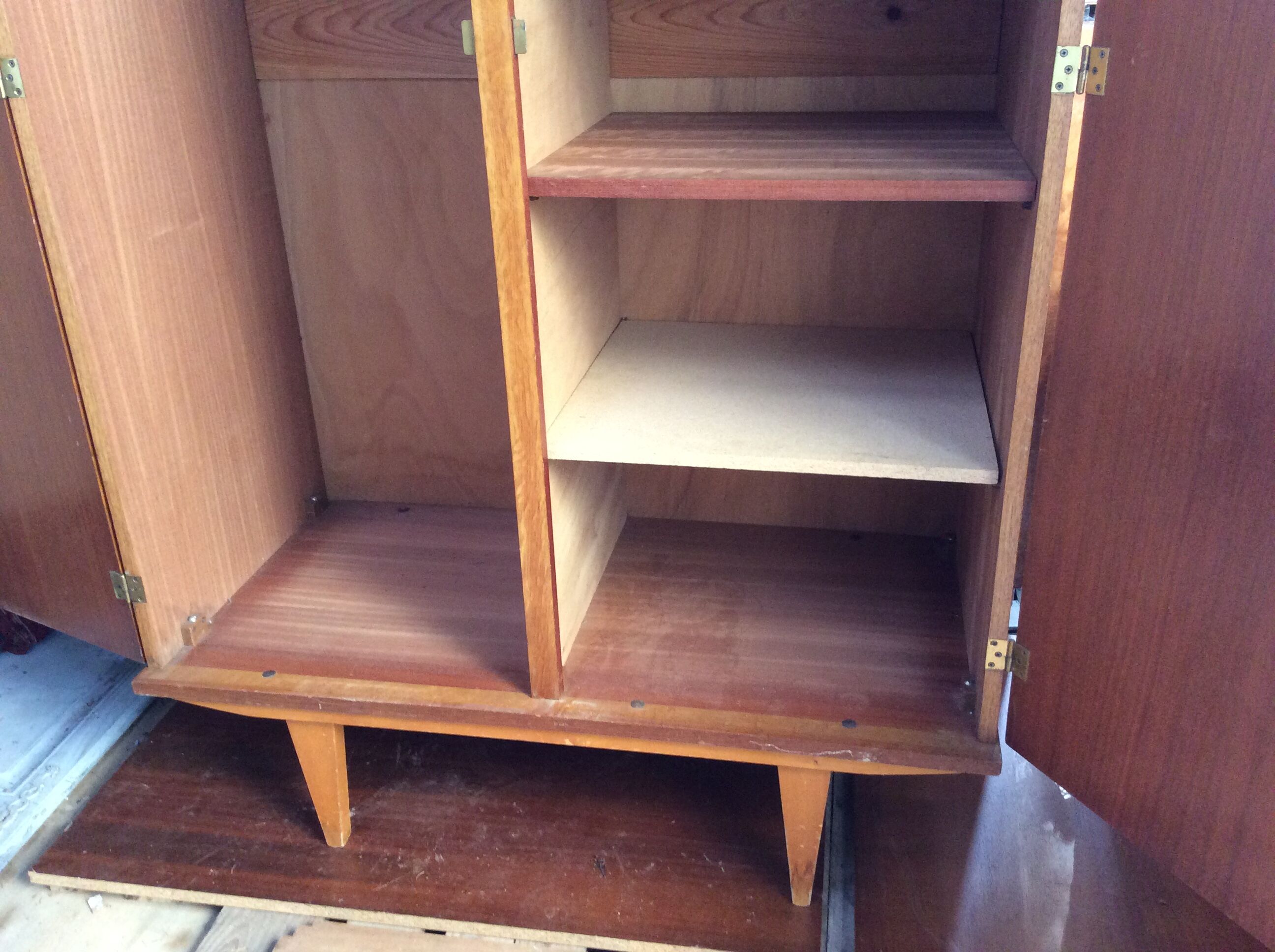 Cabinet beech massive vintage 1960